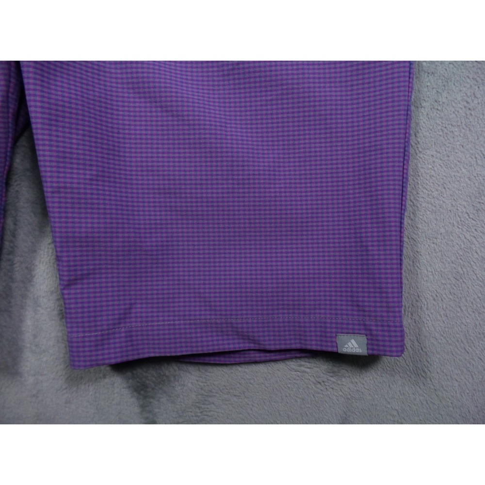 Adidas Golf Shorts Mens Size 32 Purple Ultimate 365 Gingham Plaid Stretch - Picture 2 of 14